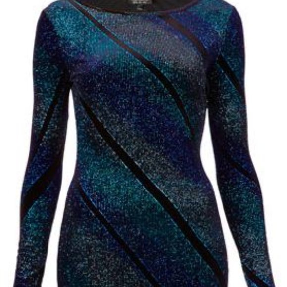 TOPSHOP Body Con Glittery Dress - Picture 1 of 7